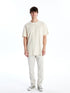 LC Waikiki Crew Neck Short Sleeve Striped Combed Cotton Men's T-shirt